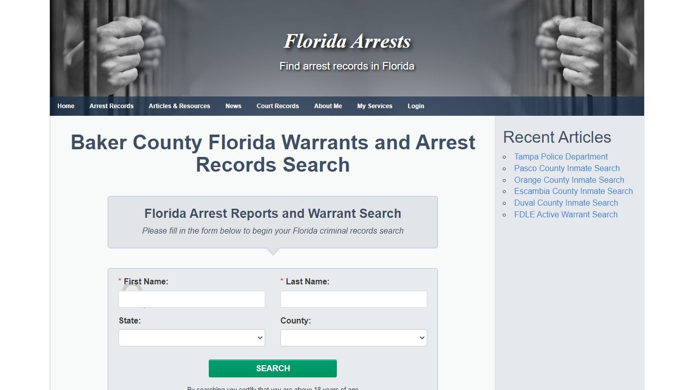 Baker County Florida Warrants and Arrest Records Search